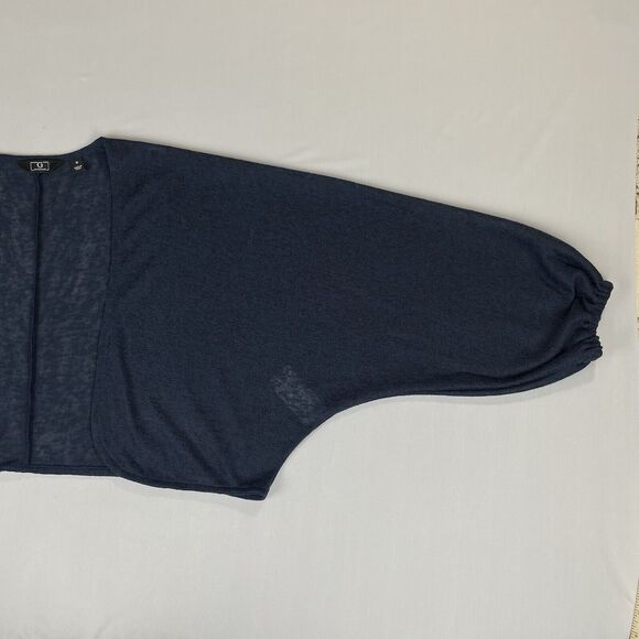 G by Giuliana Batwing Sleeve Cropped Cardigan Medium Dark Blue Academia Basic - Picture 5 of 15